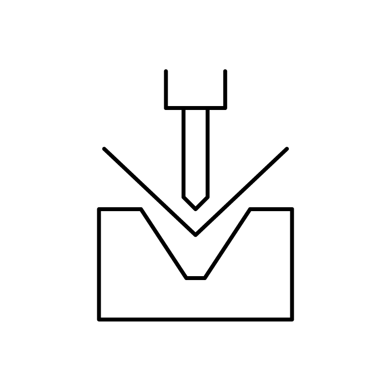 Metal forming and bending icon