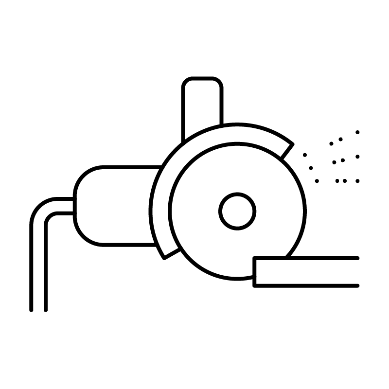 Handheld wheel cutter icon