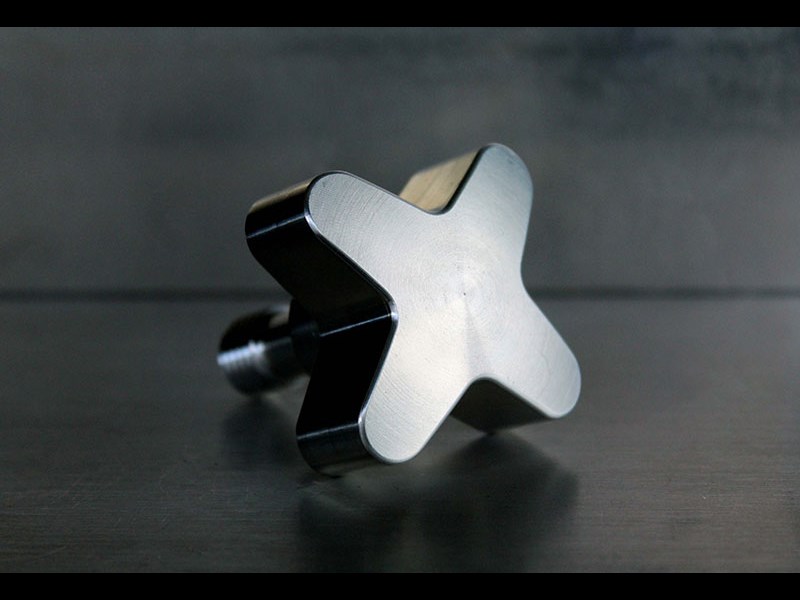 Top view of machined knob