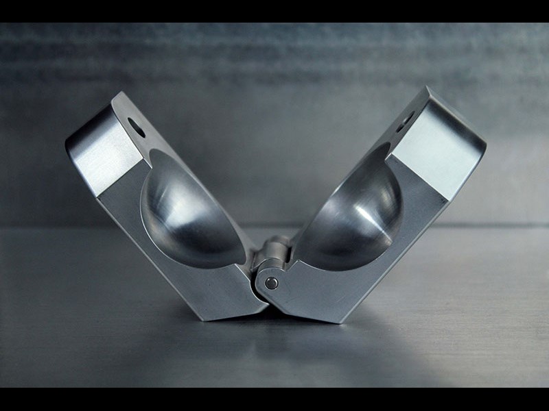 Top view of machine aluminum part